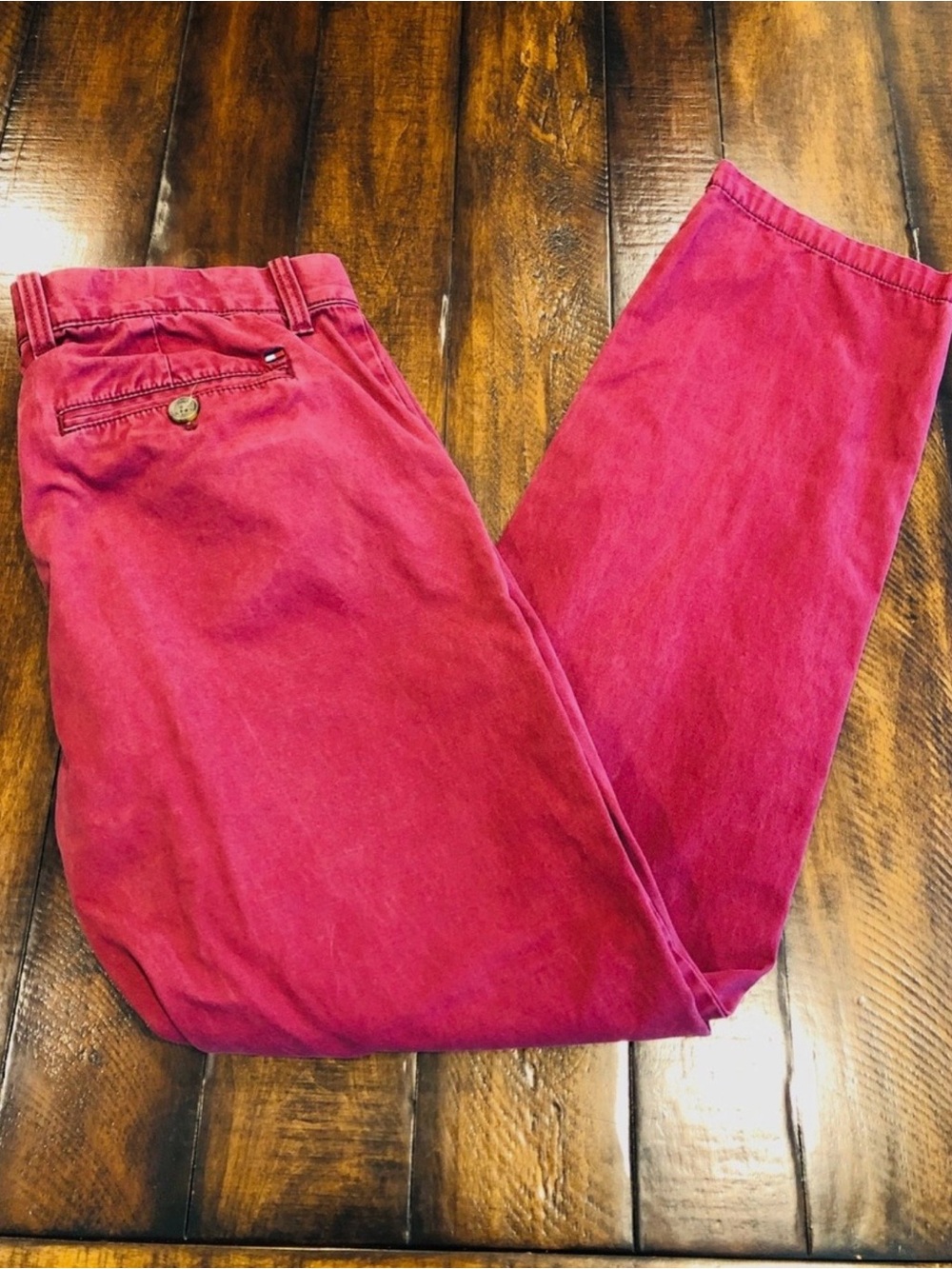 Tommy Hilfiger Red Custom Fit Mens size 34x32 Chino Pants (m)